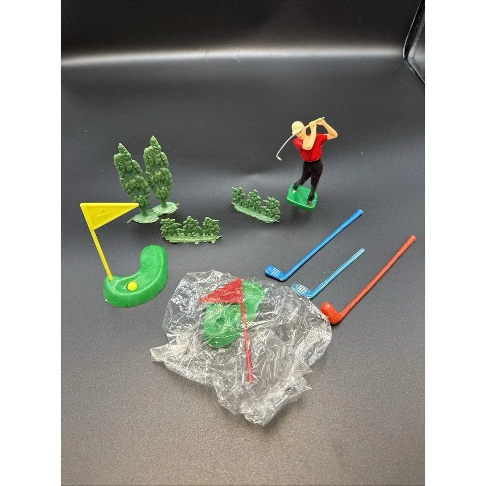 Vintage Golf Player Cake Topper Figures Made In Hong Kong‎